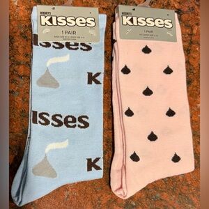 Hershey’s kisses chocolate candy men’s dress sock bundle pink light blue new